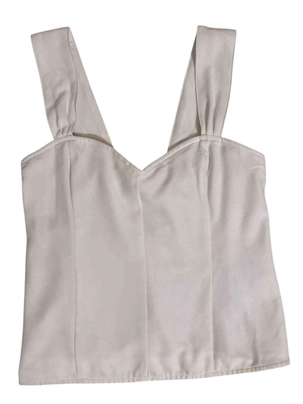 Abercrombie & Fitch X-Small NWT White Crop Top Boho Western Sleeveless Blouse